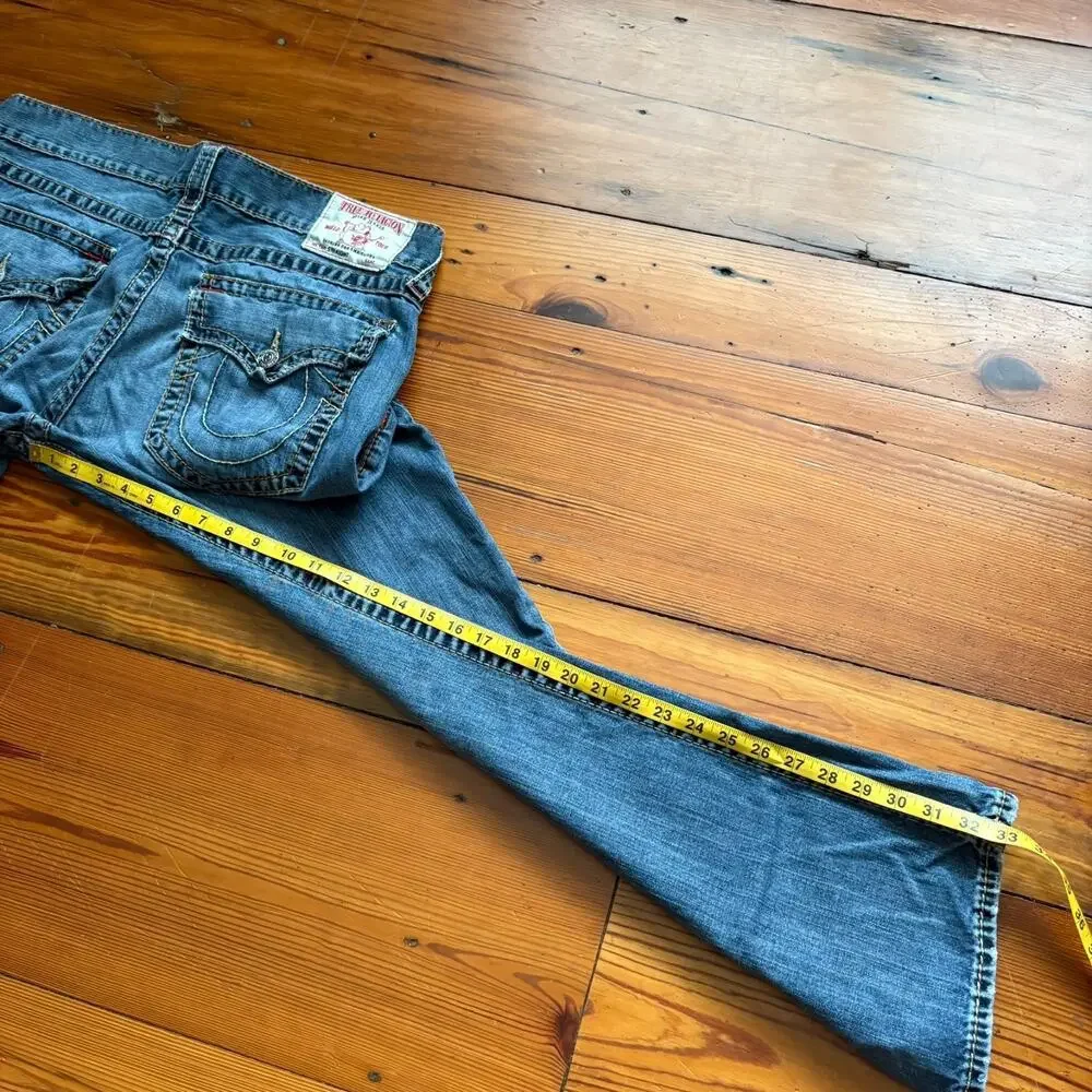 Vintage True Religion Jeans Men's Size 38x33 Denim Flap Pocket Y2K Medium Wash